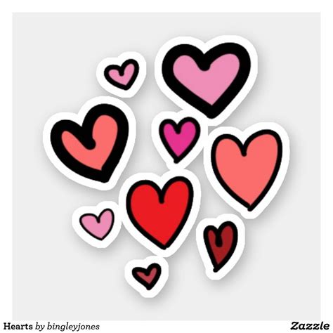 Hearts Stickers | #heart #pink #cute #gift #valentine #love #holiday #red #sticker Love Stickers ...