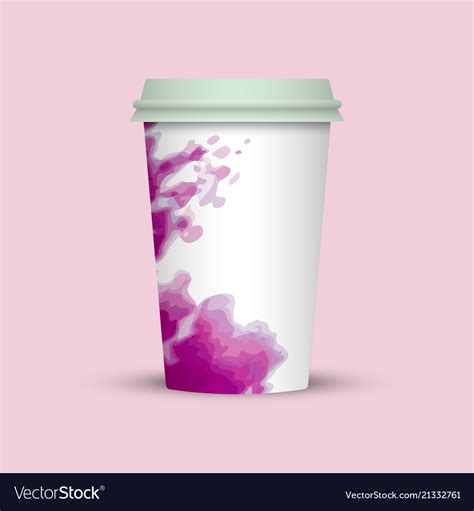 Creative watercolor coffee cup Royalty Free Vector Image