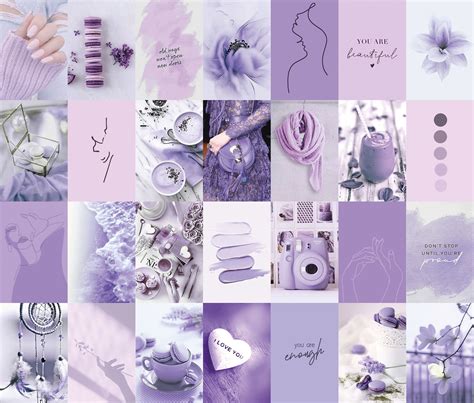 120pcs Pastel Purple Lavender Photo Collage Kit Aesthetic - Etsy | Esthétique pourpre, Collage ...