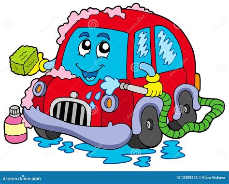 Cartoon Car Wash Stock Photography - Image: 12399242