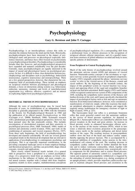 (PDF) Psychophysiology