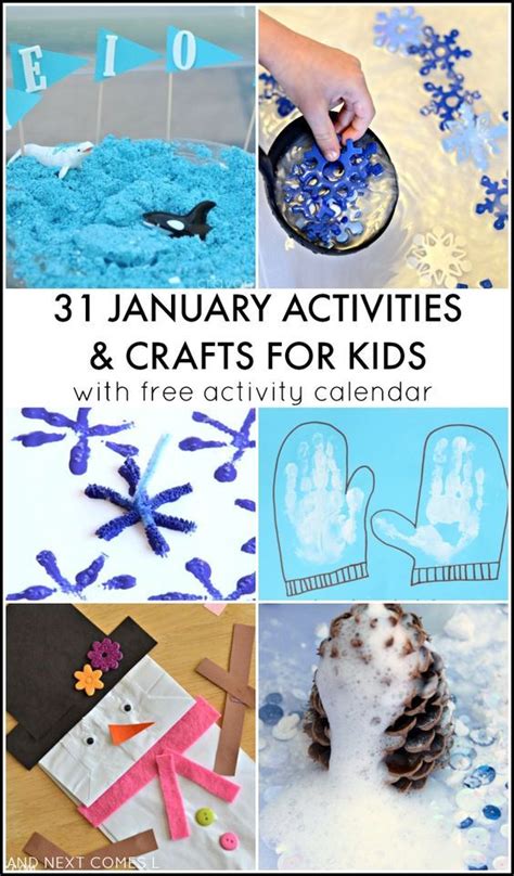 31 January Activities for Kids {Free Activity Calendar} | January ...