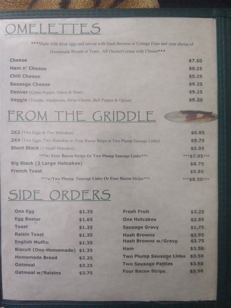 Menu at Maridon's Cafe & Malt Shop, Forest Grove