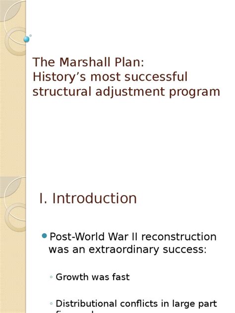 The Marshall Plan | PDF | Marshall Plan | Aftermath Of World War II