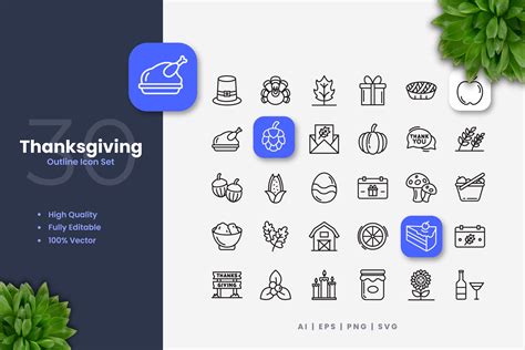 Thanksgiving Icons Graphic by upnowgraphic · Creative Fabrica