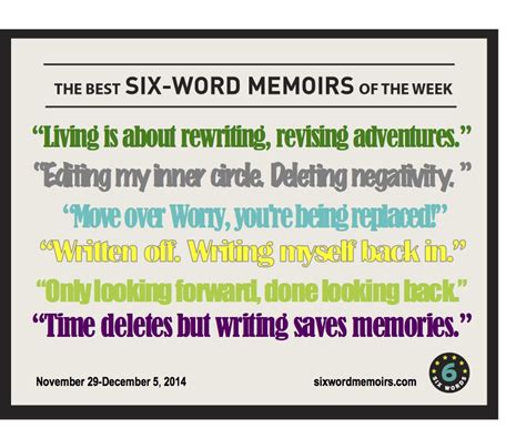 “Written Off. Writing Myself Back In.”—Best Six-Word Memoirs of the Week – Six-Word Memoirs