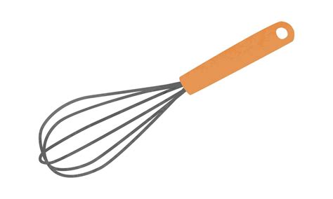 Simple whisk watercolor drawing vector illustration isolated on white background. Balloon whisk ...