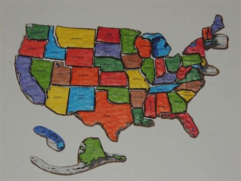 DIY United States Map Puzzle