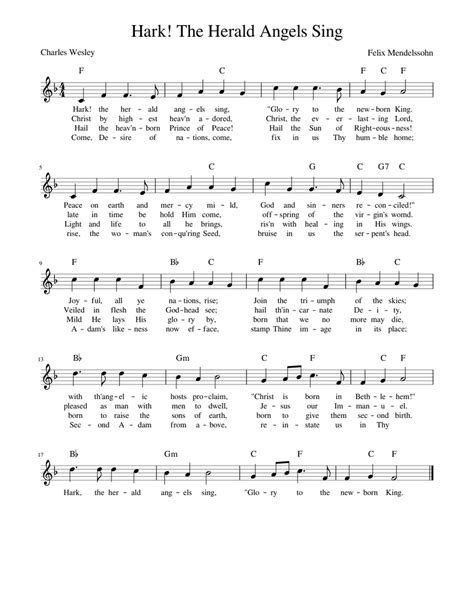 Hark The Herald Angels Sing Sheet music for Violin | Download free in ...