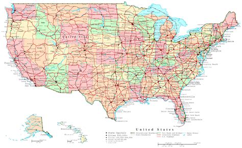 Free Printable Map Of The United States With Major Cities - Printable Online