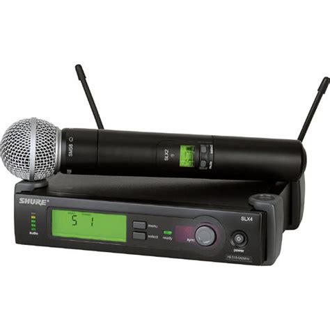 Shure SLX24/SM58 Wireless Handheld Microphone SLX24/SM58-G4 B&H