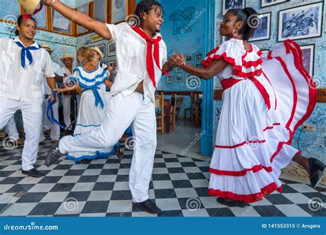 Dancers and Musicians Perform Cuban Folk Dance Editorial Image - Image ...