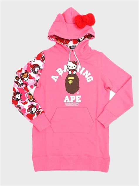 Bape X Hello Kitty Pink Pullover Hoodie - Pink Pullover Hoodie