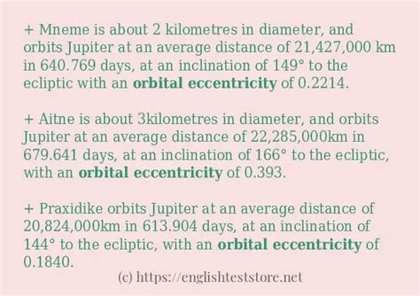 "orbital eccentricity" in sentences? - EnglishTestStore Blog