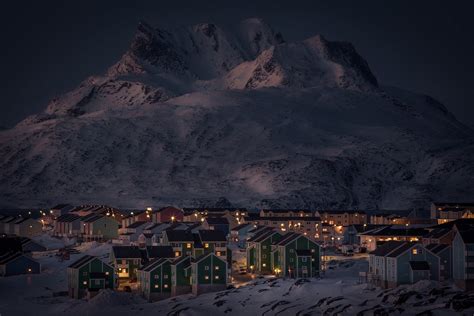 Winter Nights in Nuuk, Greenland (1920×1280) | Nuuk, Travel, Natural landmarks