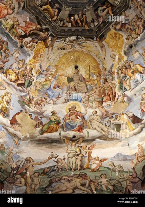 Last Judgment, fresco by Giorgio Vasari in the Cattedrale di Santa ...