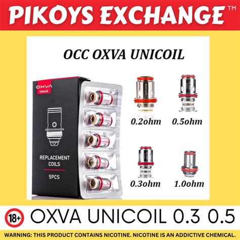 OXVA UNICOIL REPLACEMENT COILS OCC VAPE .02 0.3 & 0.5 100% LEGIT PER PIECE ONLY | Lazada PH