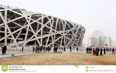 Tourists at the Bird S Nest Stadium Editorial Photo - Image of ...