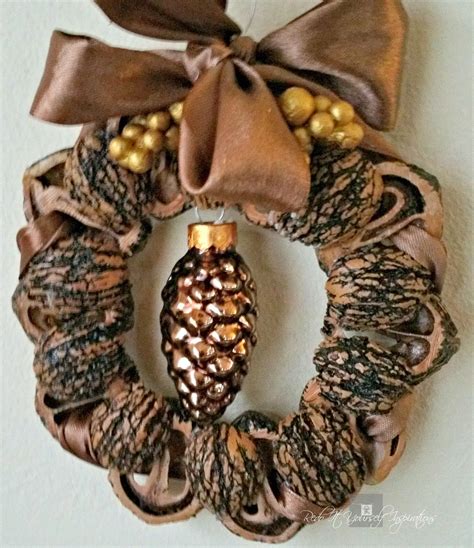 nature crafts, black walnut, nut shell crafts, Christmas, ornament ...