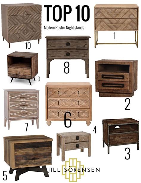 My TOP 10 Modern Rustic Nightstands | Rustic nightstand, Modern rustic ...