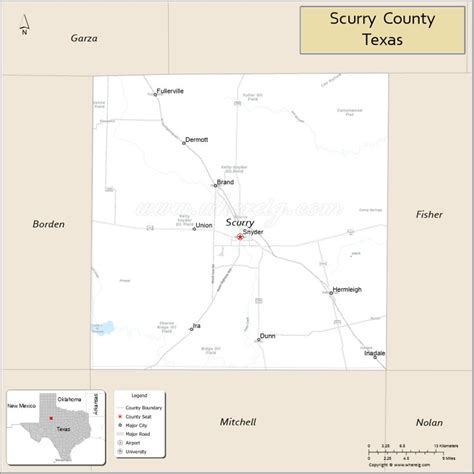 Scurry County Map, Texas - Where is Located, Cities, Population ...