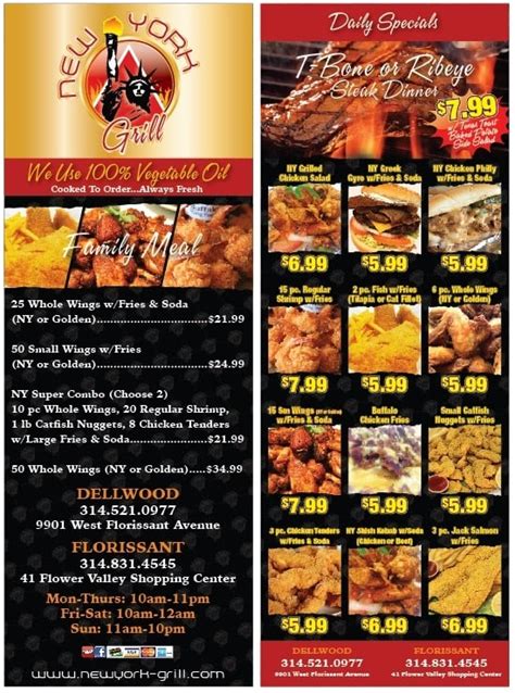 Online Menu of New York Grill Restaurant, Florissant, Missouri, 63031 - Zmenu