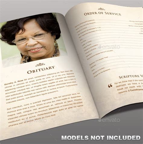 Free Printable Obituary Program Template | DocTemplates