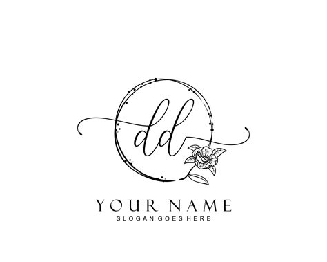 Initial DD beauty monogram and elegant logo design, handwriting logo of ...