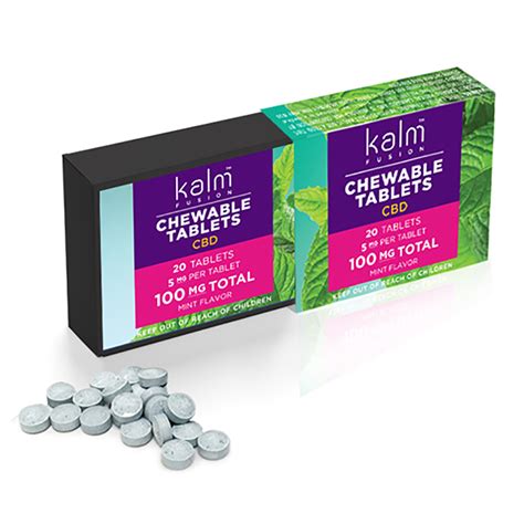 CBD [20pk] (100mg) | Kalm Fusion | Chewable Tablets - Jane