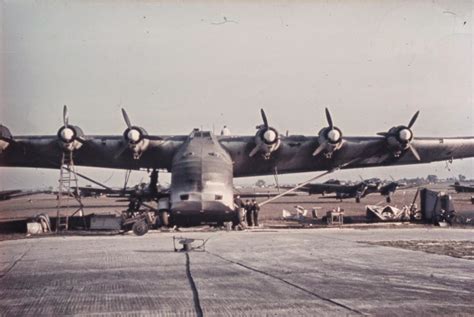 World War II in Color: Messerschmitt Me 323 Parked at Airfield