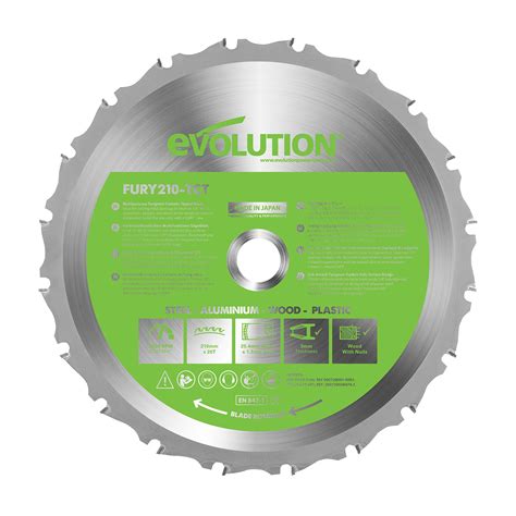 Buy Evolution Power Tools FURY210-TCT Multi-Material Blade For Mitre ...