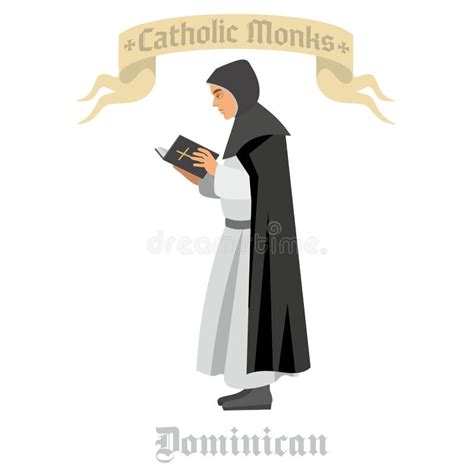 Catholic monk stock vector. Illustration of stick, pointing - 35356627