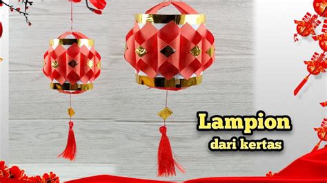 Lampion dari kertas origami | hiasan imlek | DIY Chinese New Year ...