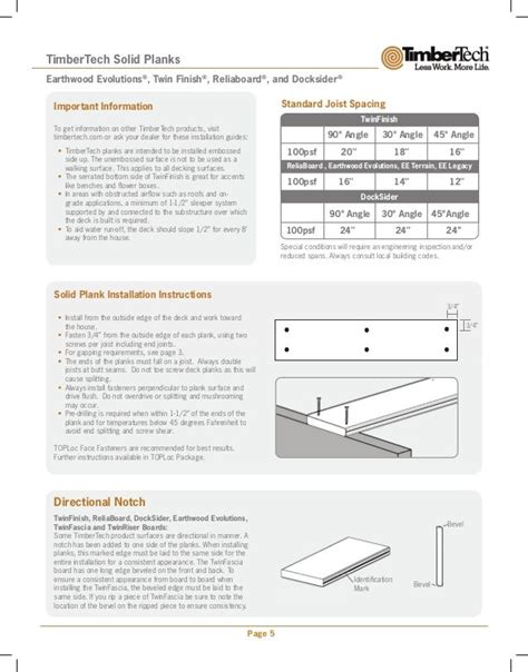 TimberTech Decking Install Guide