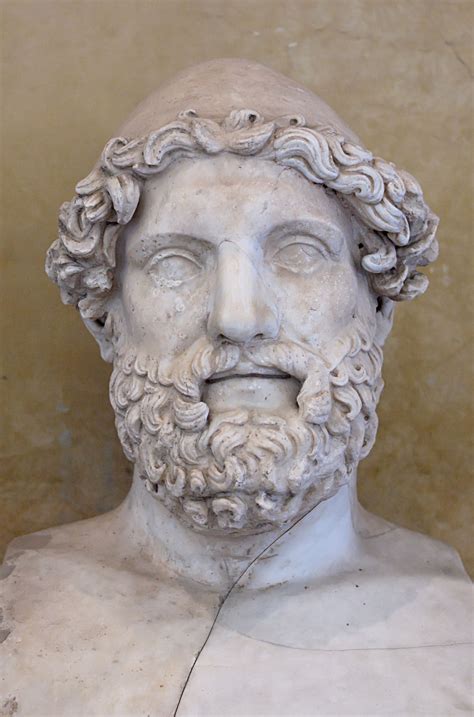 Bust of Hephaestus with Phrygian cap told Hephaestus Chiaramonti copy Roman in marble of an ...