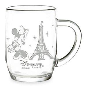 Disney Arribas Glass Collection, Minnie And Eiffel Tower Glass Mug ...