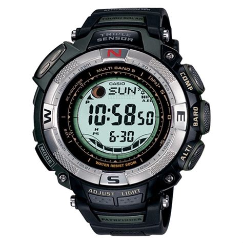 Men's Casio® Pathfinder Solar Atomic Watch with Moon / Tide Graphs - 176016, Watches at ...