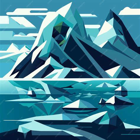 Premium Vector | Flat design illustration iceberg pack or iceberg collection nature concept