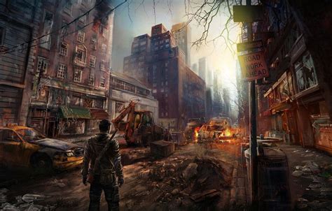 Zombie City, Michal Salata | Fantasy city, Post apocalyptic art, Black ...