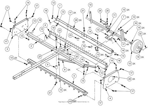 DR Power 48" Manual EZ Dial Parts Diagram for Grader Box Assembly