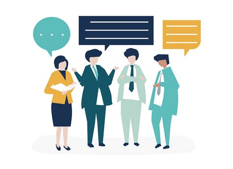 Character of business people having a discussion illustration - Download Free Vectors, Clipart ...