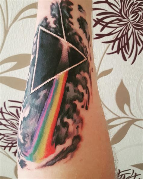 Dark side of the Moon tattoo, done by Jamie Watson at One One Sixx tattoo studio, North ...