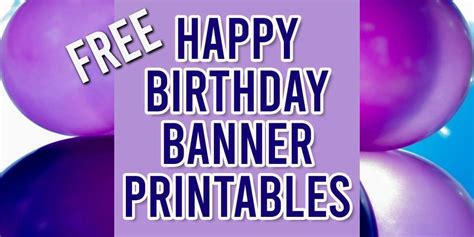 Free Happy Birthday Banner Printable Pdf Blue
