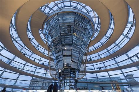 Inside the Reichstag Dome in Berlin at Dusk Editorial Stock Image - Image of landmark, inside ...