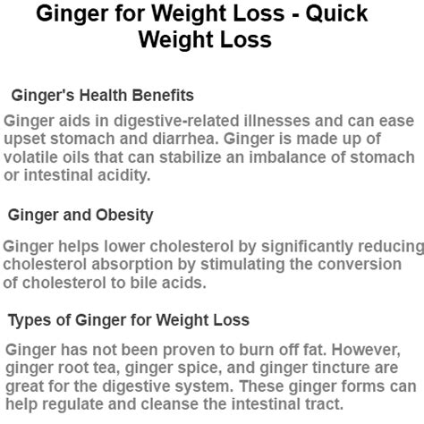 Ginger for Weight Loss - Quick Weight Loss