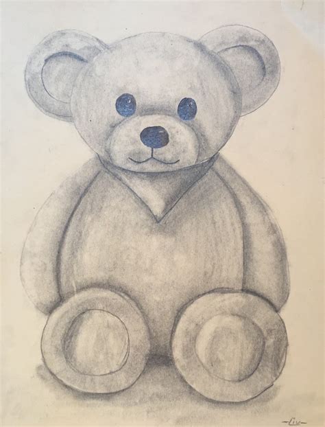 Realistic Teddy Bear Drawing