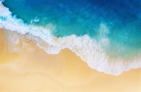 Coast As a Background from Top View. Turquoise Water Background from ...