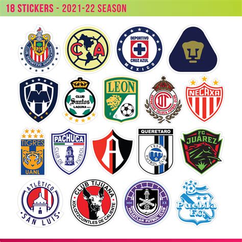 18 Liga MX Mexico Club Soccer Stickers Calcomania Vinyl Decals - ALL TEAMS | eBay