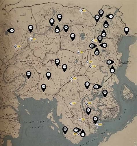 Red Dead Redemption 2 Points of Interest Locations Guide