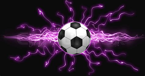 illustration of colored abstract background with magic light soccer ...